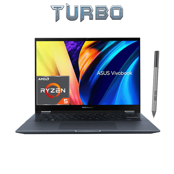 Laptop ASUS Vivobook S14 Flip , TN3402QA-LZ005W , AMD Ryzen 5-5600H , 8GB RAM , 512GB SSD M.2 NVMe ,AMD Radeon Graphics , 14" WUXGA 60Hz Flip Touch Stylus, WINDOWS 11 + ASUS Pen 2.0 SA203H-MPP2.0 