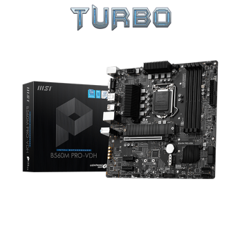 MSI B560M PRO-VDH (mATX, 11th/10th Gen Intel Core, LGA 1200 Socket, DDR4, PCIe 4, CFX, M.2 Slots, USB 3.2, 2.5G LAN, DP/HDMI)