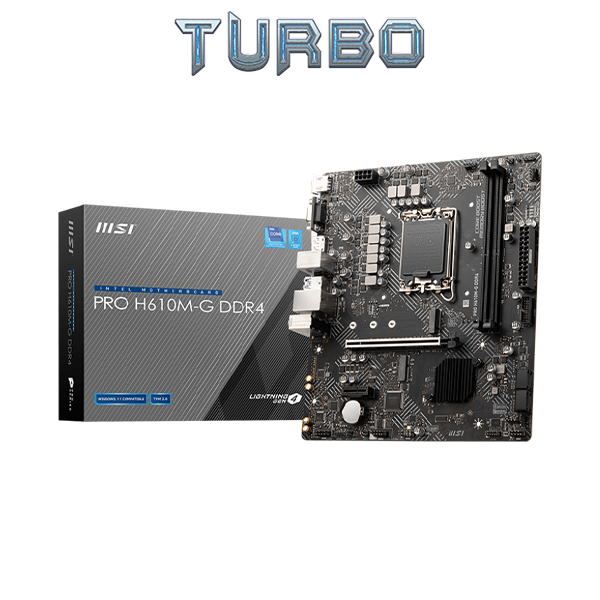 MSI PRO H610M-G DDR4 Motherboard M-ATX - Intel 12th 