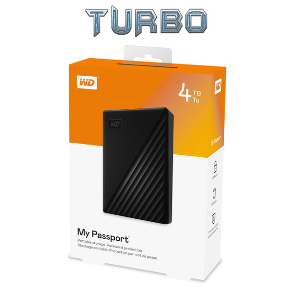 WD 4TB My Passport Portable External Hard Drive 