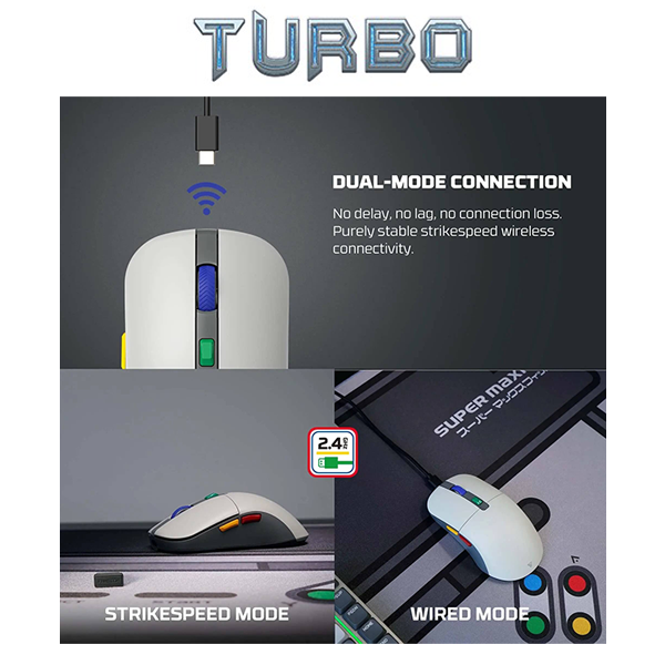 Fantech KANATA S WG9S Wireless Rechargeable Dual Mode Gaming Mouse grey 