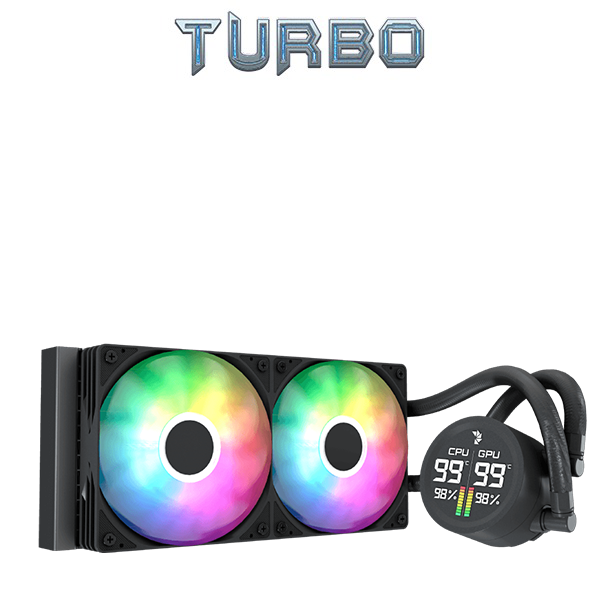 Aerocool Abyss L240r Digi Liquid CPU Cooler argb black 