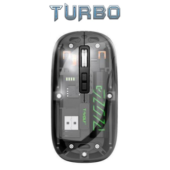 transparent Silent Bluetooth and Wireless Rechargeable Mouse