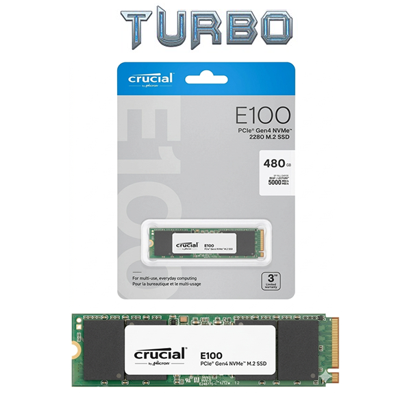 Crucial E100 480gb M.2 NVMe PCIe SSD GEN4 